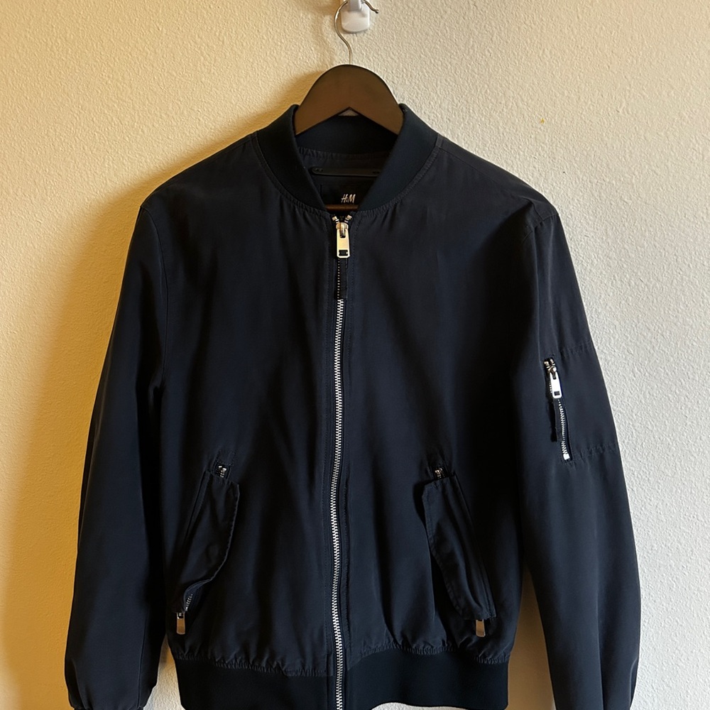 H&M Navy Blue Men's Bomber Jacket